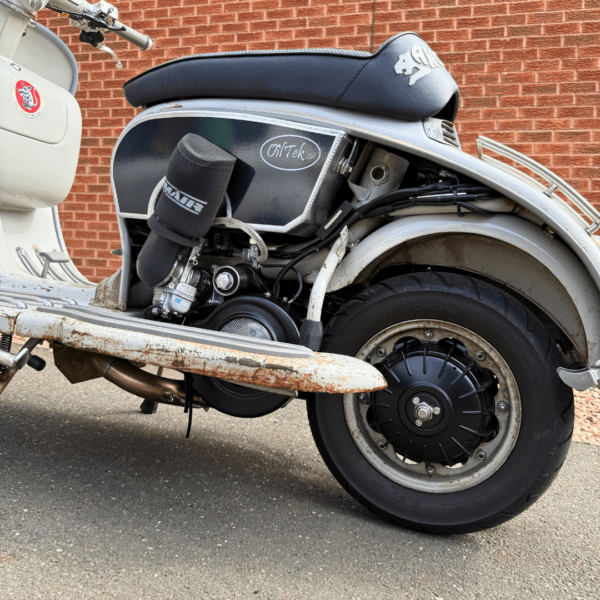 Andrew Smith from South Yorkshire with Ticket Number 4302 Wins Lambretta Series 2 Quattrini 218 Custom Build Rusto - Monday 21st April - Image 2