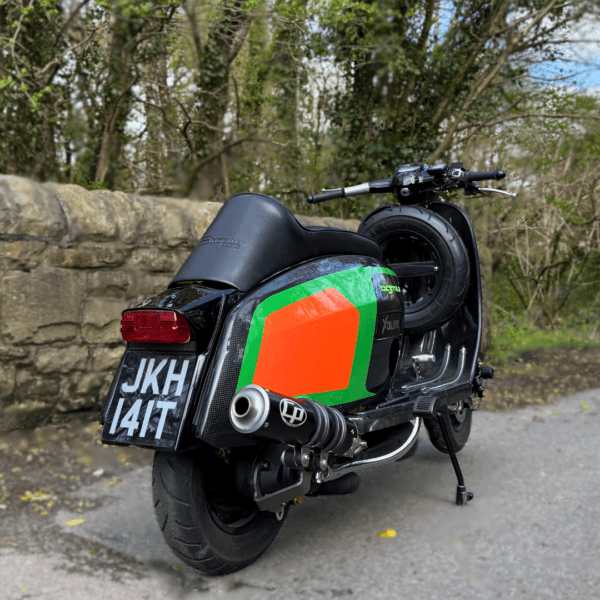 Stephen Mann from Sudbury with Ticket Number 7583 Wins Street Racer Lambretta with Full CASA Performance SST 265 Black Edition Engine - Thursday 24th April - Image 3