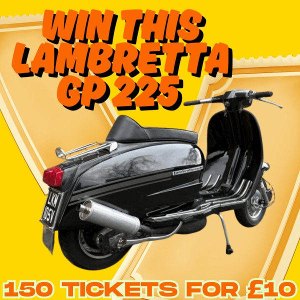 John Randall from Kent with Ticket Number 9116 Wins a Lambretta GP Reedvalve Rapido 225 + 10 x Instant Win Ticket Boosters Monday 19th May