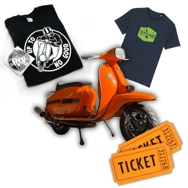 Win a T-Shirt Pack & 100 Tickets on Orange Lambretta GP - Auto Draw #6