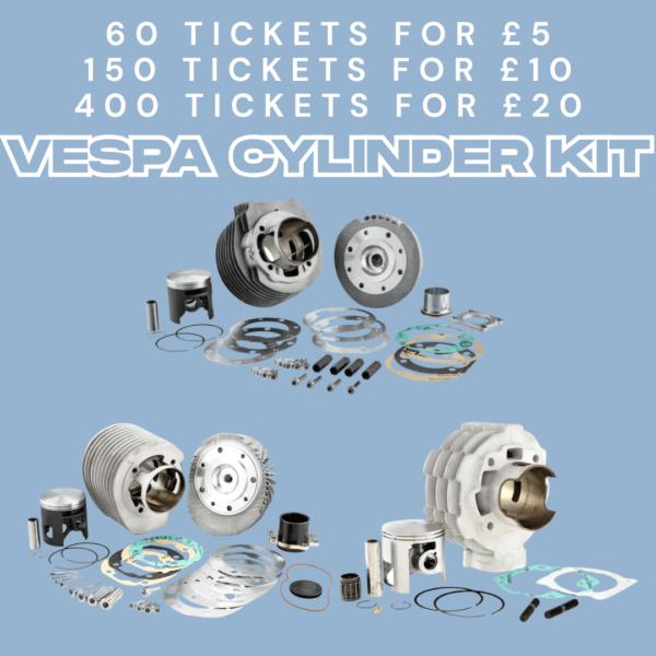 Thomas Hanwell with Ticket Number 1594  Wins Vespa Cylinder Kit - Malossi/VMC/Polini/Quattrini - Thursday 22nd May