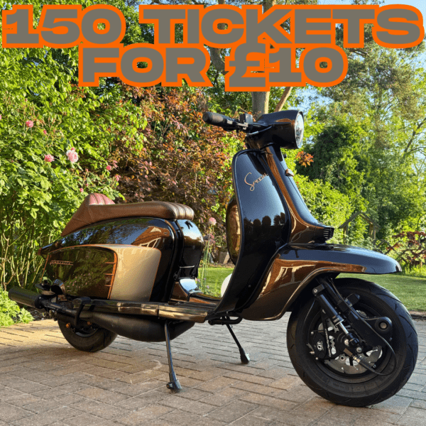 Wayne Bradley from Sheffield with Ticket Number 175641 Wins Lambretta LiS 125 with Monster RB 252 Engine - Monday 26th May