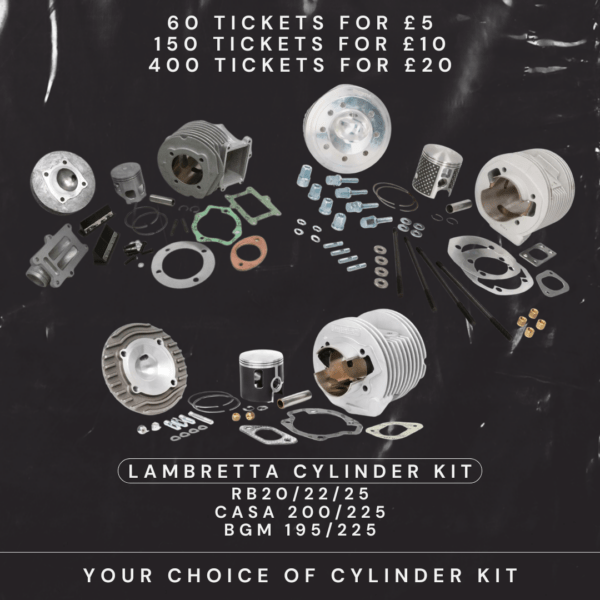 Warren Salcombe with Ticket Number 5340 Wins Lambretta Cylinder Kit - BGM/RB/CASA - Monday 19th May