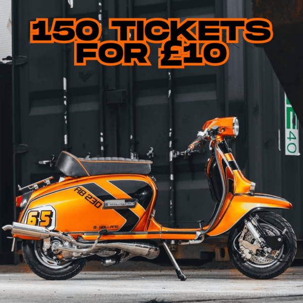 Pete Timmis from Market Drayton with Ticket Number 68616 Wins Lambretta GP RB 230 – Riding Dirty Customs Special Street Racer - Thursday 5th June