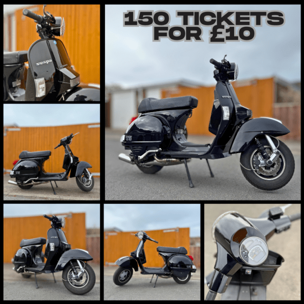 Del Ansell from Clacton with Ticket Number 16427 Wins 1997 Vespa T5 Malossi 172 – JB Tuning Build - Monday 2nd June