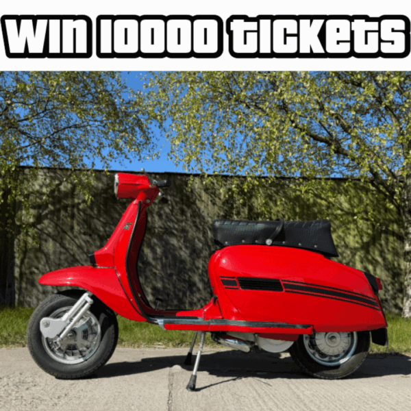 Win 10,000 Tickets on Rimini Lambretta GP 200 E - Auto Draw