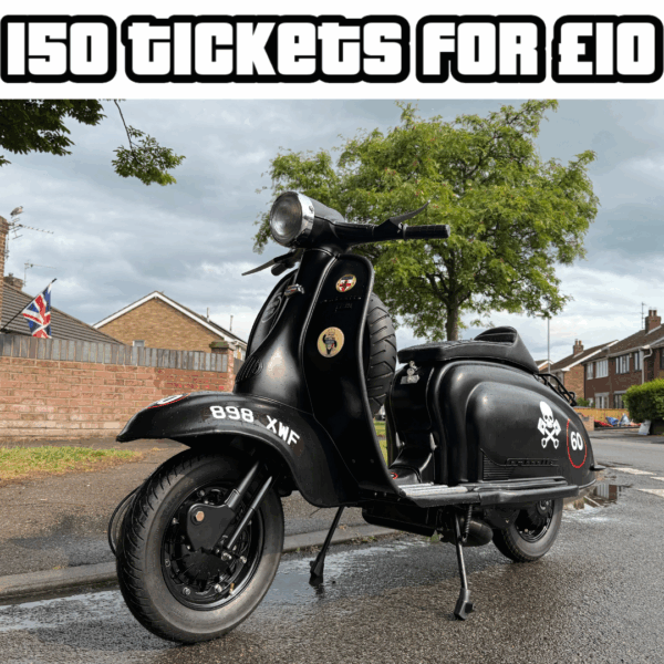 Blane Williams from Wallasey with Ticket Number 55429 Wins 1960 Lambretta Li 125 Series 2 – Hot Rod Styled Mugello 186 - Thursday 19th June