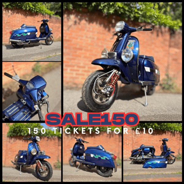 Andy Hurn from Nuneaton with Ticket Number 141684 Wins Lambretta GP 125 – Full Custom Build with RB20 Motor - Monday 2nd June